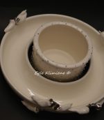 Baltas keramikinis indas